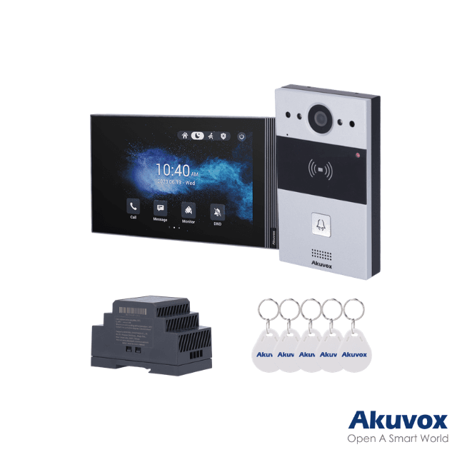Kit 203 VideoPorteiro 2 Fios Superfície WIFI – AKUVOX