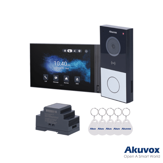 Kit VideoPorteiro 2 Fios Superfície WIFI - AKUVOX