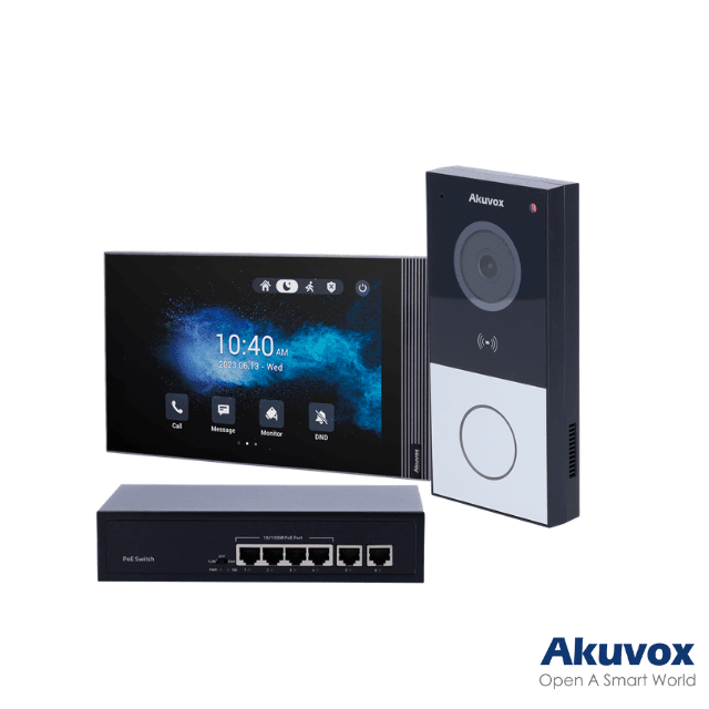 Kit VideoPorteiro IP Superfície WIFI - AKUVOX